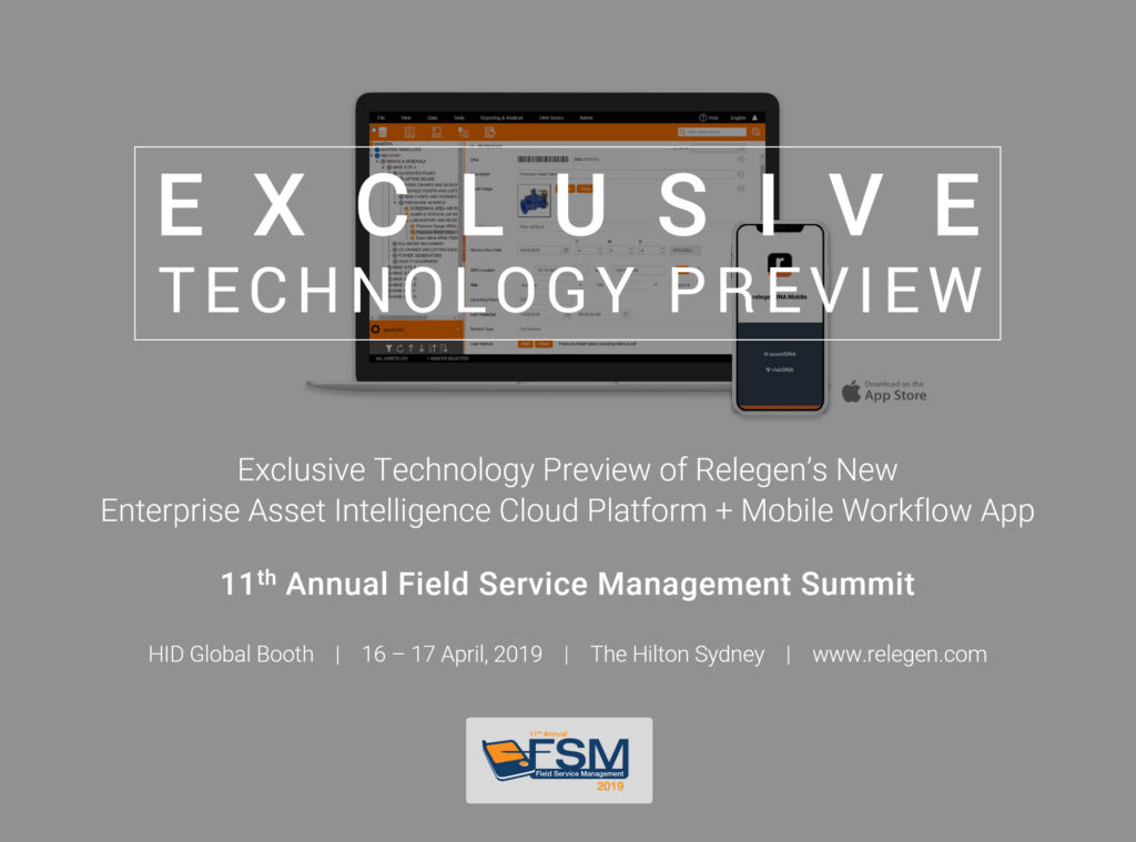This image accompanies a company announcement about our technology preview of assetDNA cloud and iOS mobile app at Field Service Management Summit